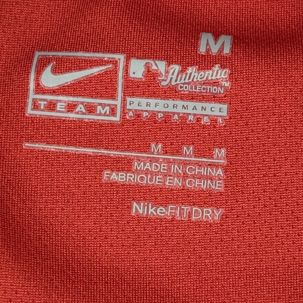 Nike St. Louis Cardinals Polo Shirt Mens Medium Red MLB Authentic Team Apparel